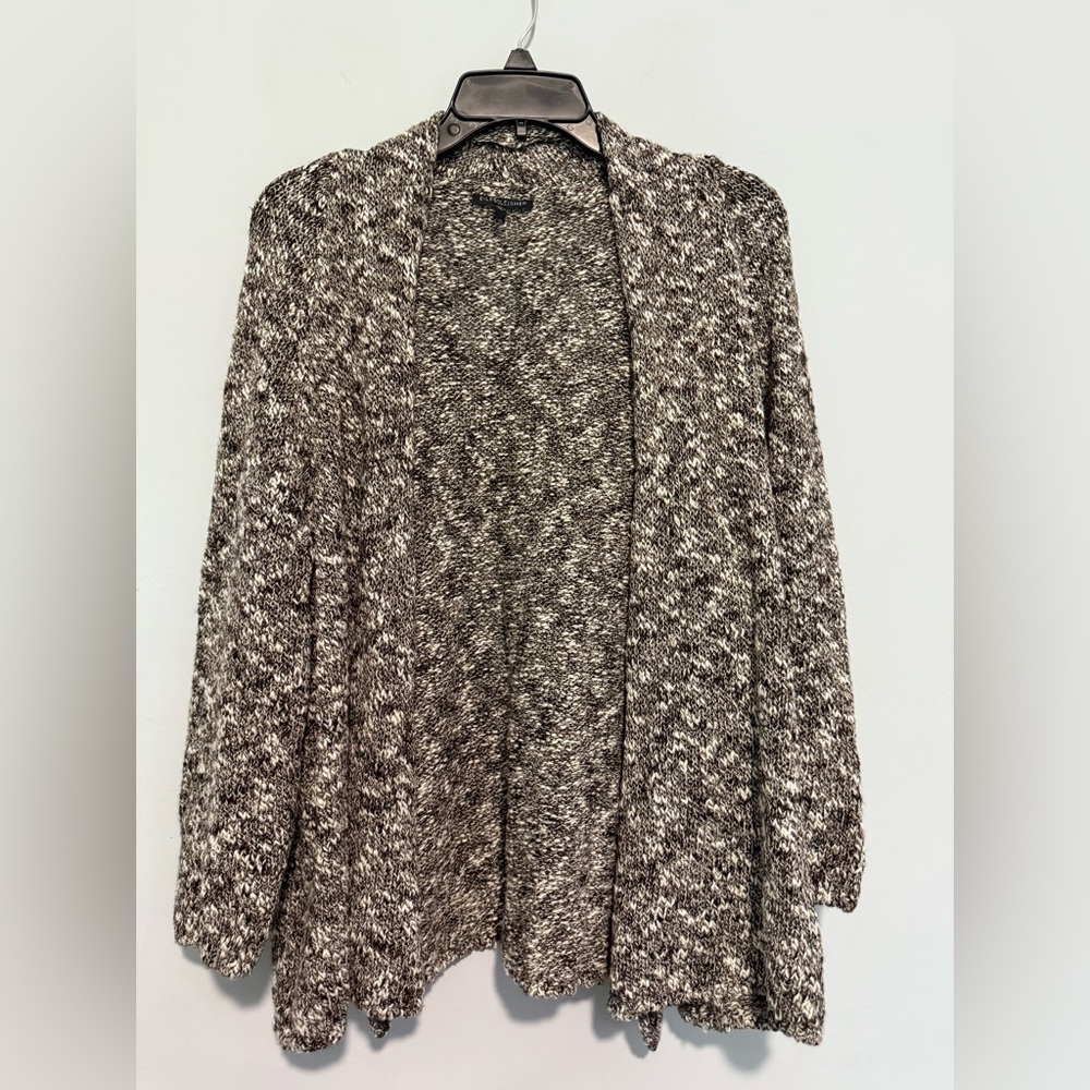 Eileen Fisher  Open Cardigan Linen  Blend Knit Size 3X Plus 3/4 Sleeve Thick